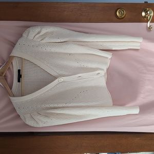 Cream puff sleeve cardiagn